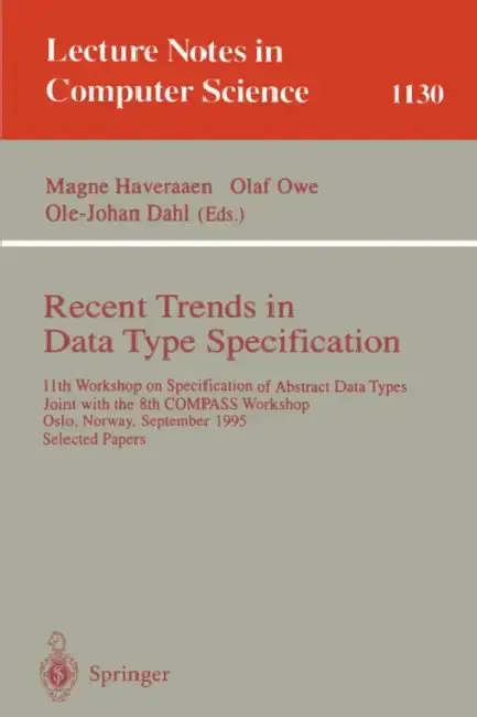 Cover of Recent Trends in Data Type Specification