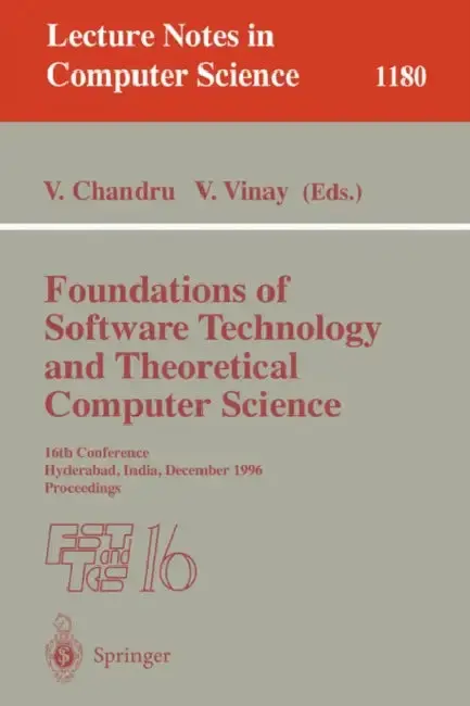 Cover of Foundations of Software Technology and Theoretical Computer Science