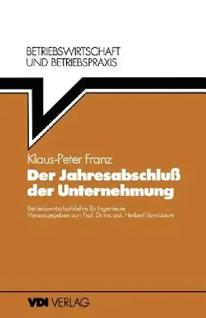 Cover of Der Jahresabschluß Der Unternehmung