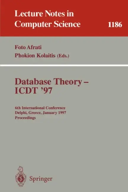 Cover of Database Theory - Icdt '97