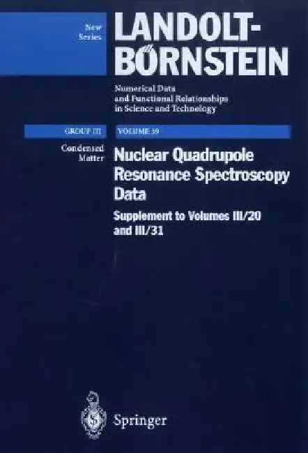 Cover of Nuclear Quadrupole Resonance Spectroscopy Data