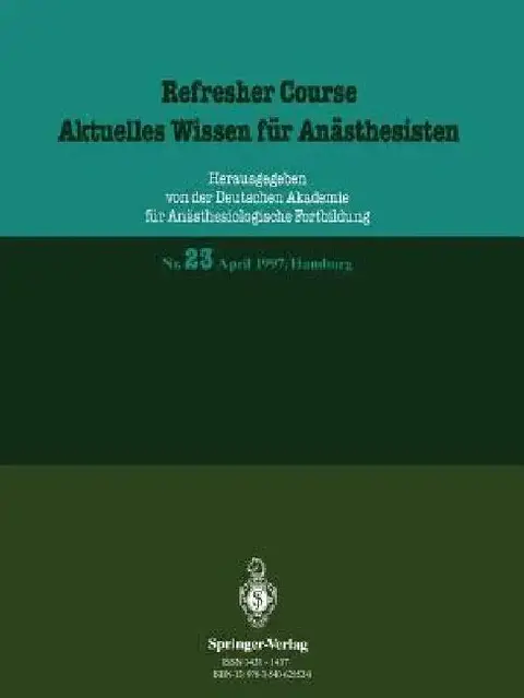 Cover of Refresher Course / Aktuelles Wissen Für Anästhesisten