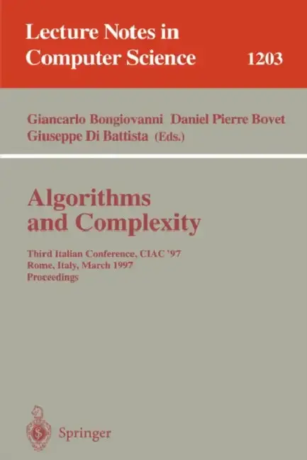 Cover of Algorithms and Complexity