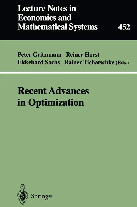 Cover of Recent Advances in Optimization