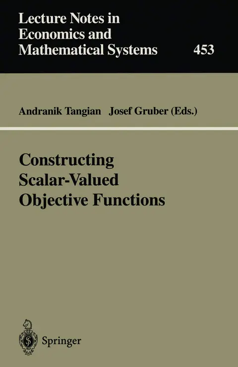 Cover of Constructing Scalar-valued Objective Functions