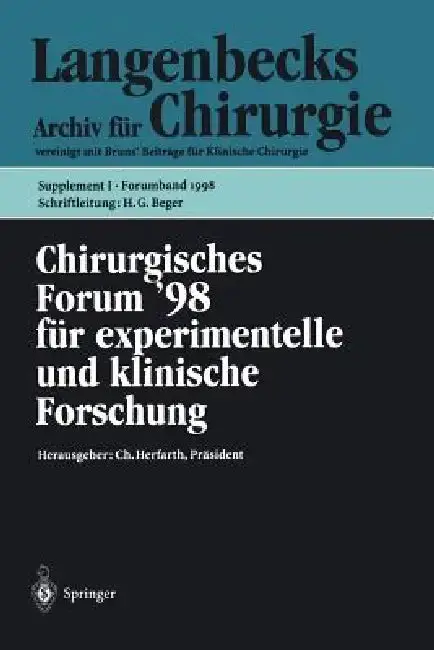 Cover of Chirurgisches Forum '98