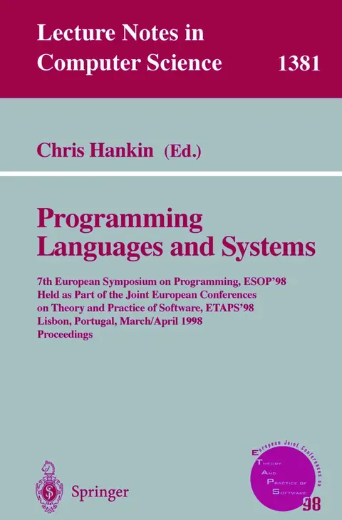 Cover of Programming Languages and Systems