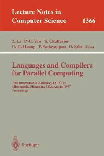 Cover of Languages and Compilers for Parallel Computing