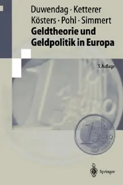 Cover of Geldtheorie Und Geldpolitik in Europa