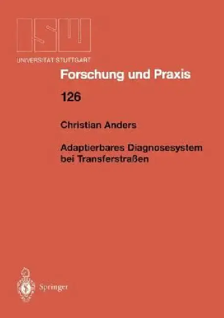Cover of Adaptierbares Diagnosesystem Bei Transferstraßen