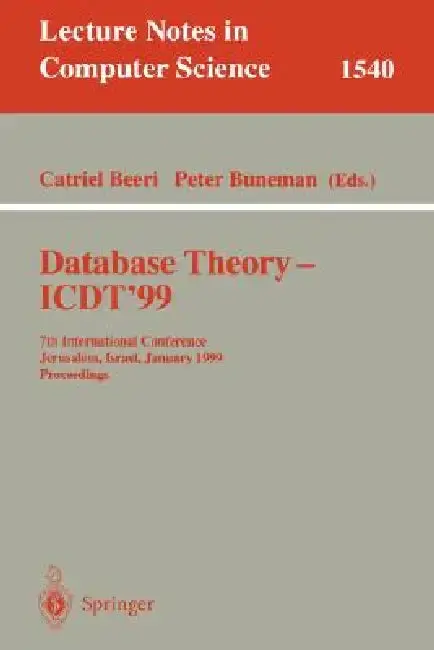 Cover of Database Theory - Icdt'99