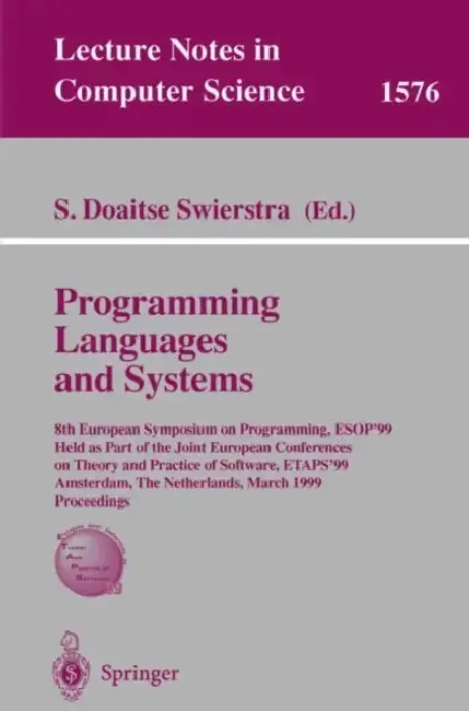 Cover of Programming Languages and Systems