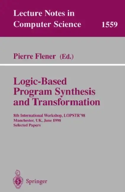Cover of Logic-Based Program Synthesis and Transformation