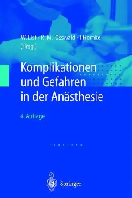 Cover of Komplikationen Und Gefahren in Der Anasthesie (4., Erw. U. Berarb. Aufl.)
