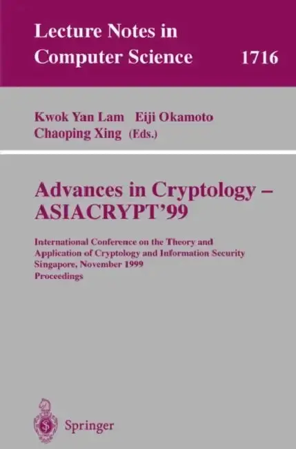 Cover of Advances in Cryptology - Asiacrypt'99