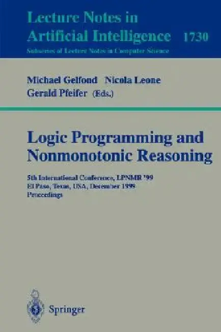 Cover of Logic Programming and Nonmonotonic Reasoning