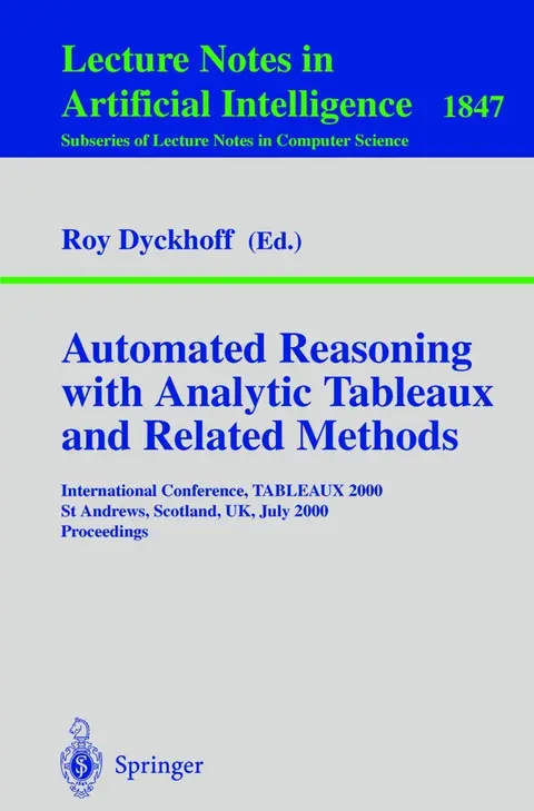 Cover of Automated Reasoning with Analytic Tableaux and Related Methods