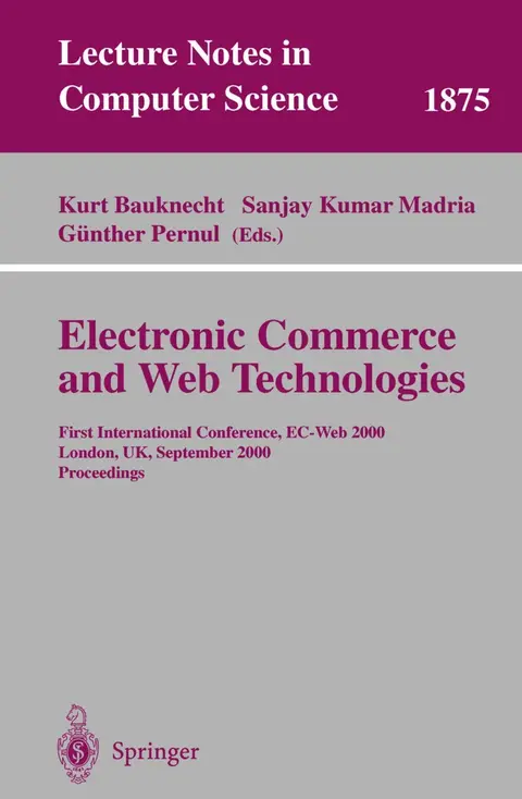 Cover of Electronic Commerce and Web Technologies