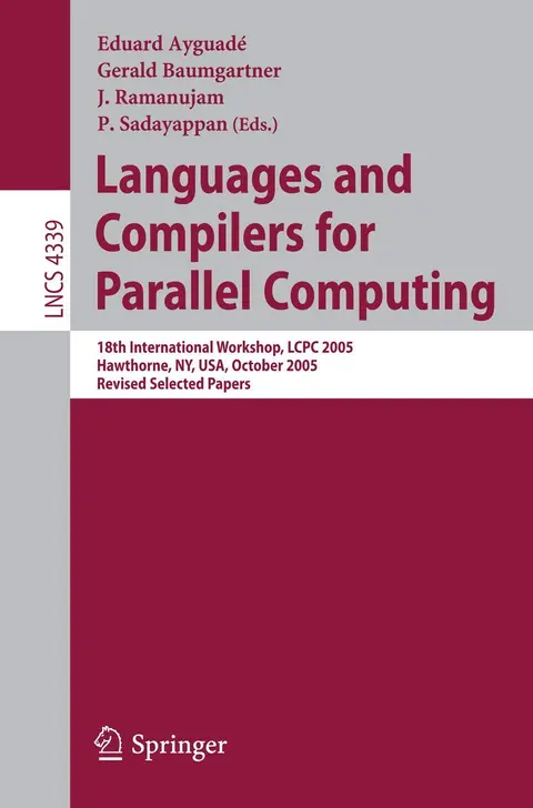 Cover of Languages and Compilers for Parallel Computing