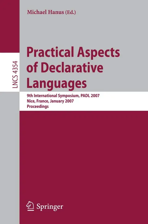 Cover of Practical Aspects of Declarative Languages
