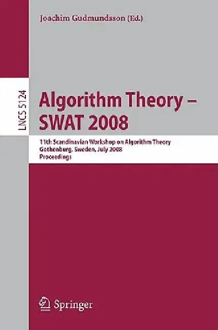 Cover of Algorithm Theory - Swat 2008