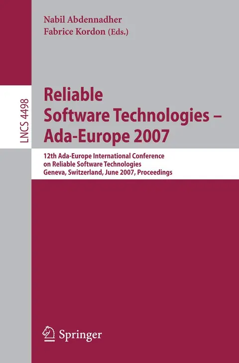 Cover of Reliable Software Technologies - Ada-Europe 2007