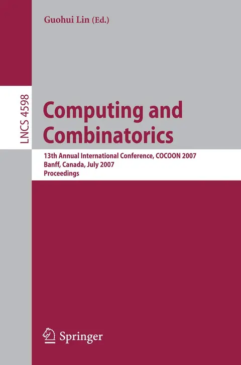Cover of Computing and Combinatorics