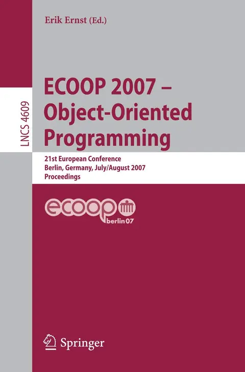 Cover of Ecoop -- Object-oriented Programming