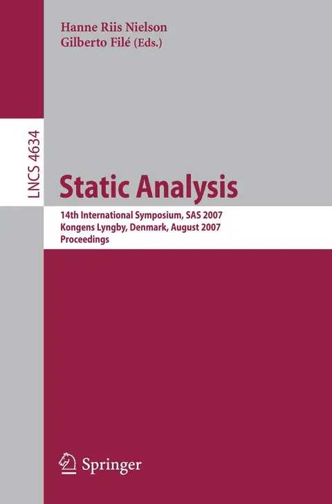 Cover of Static Analysis (pb)