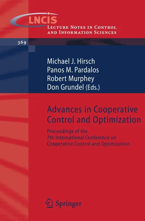 Cover of Advances in Cooperative Control and Optimization (Pb 2007)