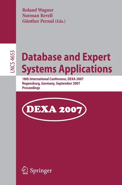 Cover of Database and Expert Systems Applications