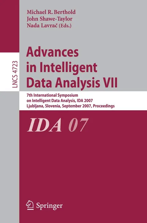 Cover of Advances in Intelligent Data Analysis Vii (pb 2007)