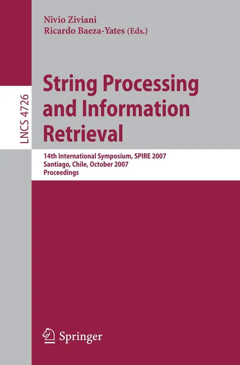 Cover of String Processing and Information Retrieval