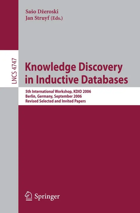 Cover of Knowledge Discovery in Inductive Databases