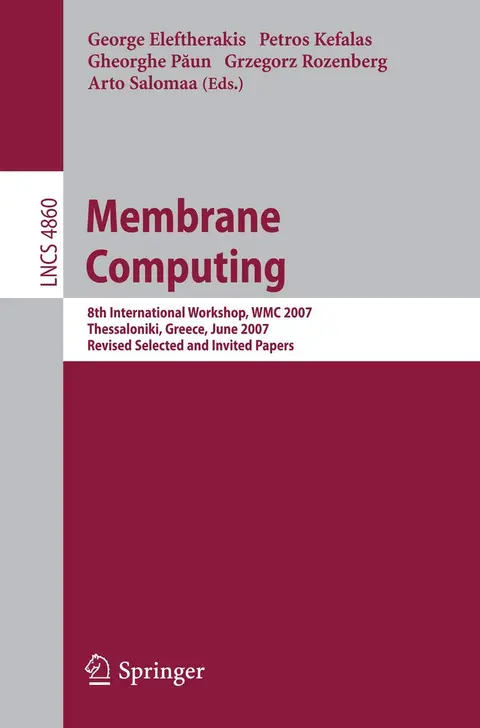 Cover of Membrane Computing
