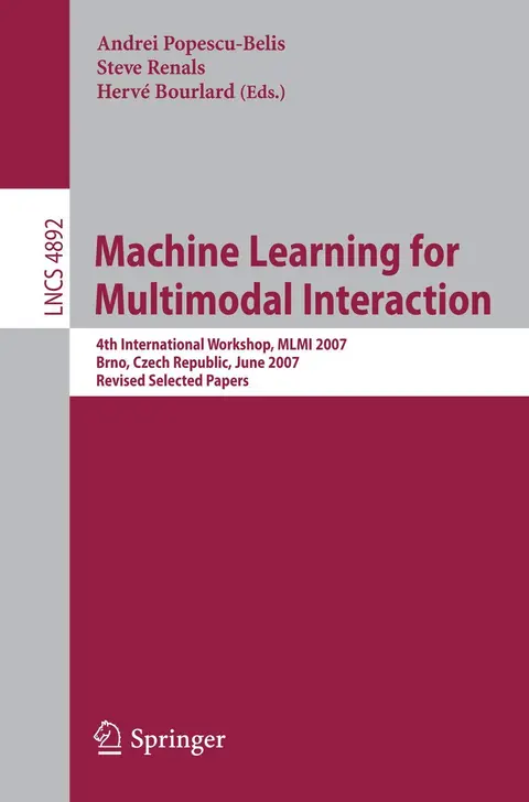 Cover of Machine Learning for Multimodal Interaction