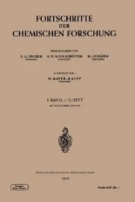 Cover of Fortschritte Der Chemischen Forschung