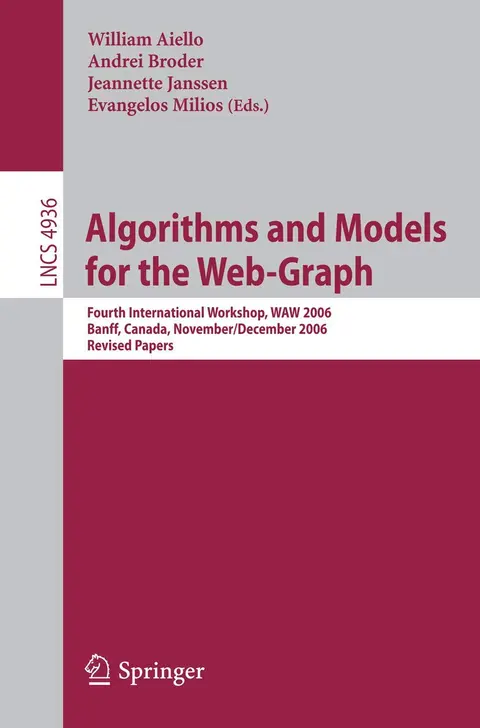 Cover of Algorithms and Models for the Web-Graph