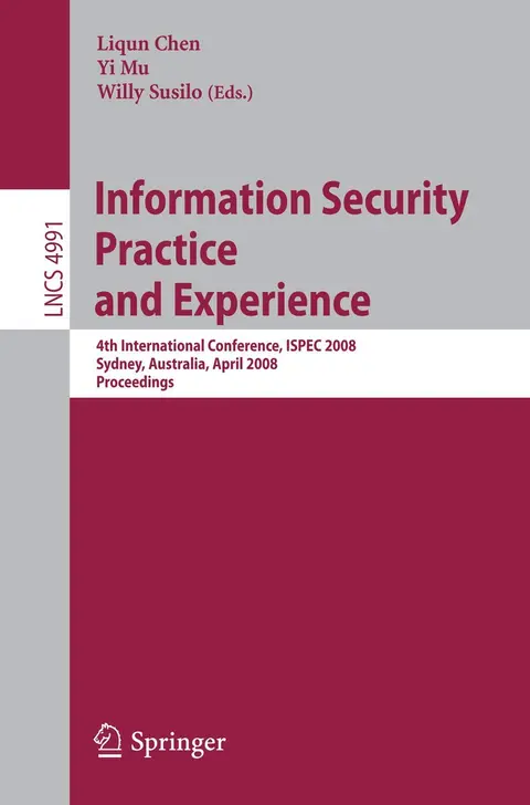 Cover of Information Security Practice and Experience