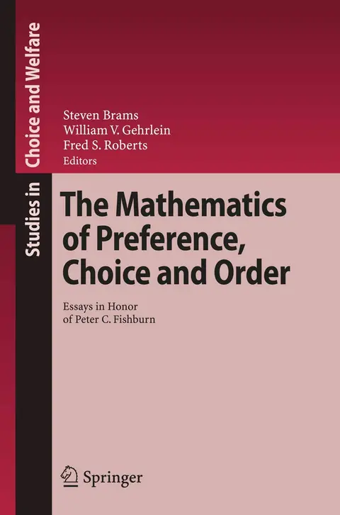 Cover of Mathematics of Preference, Choice and Order