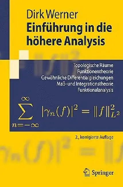 Cover of Einführung in Die Höhere Analysis