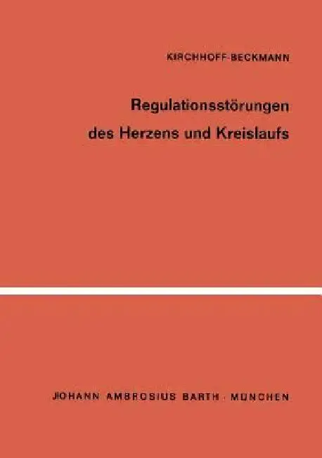 Cover of Regulationsstörungen Des Herzens Und Kreislaufs