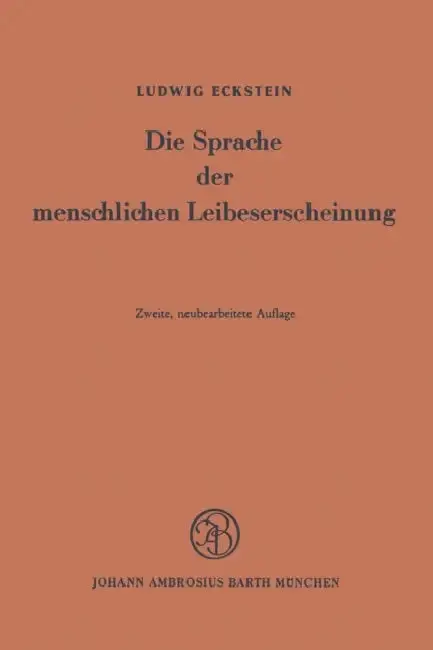 Cover of Die Sprache Der Menschlichen Leibeserscheinung