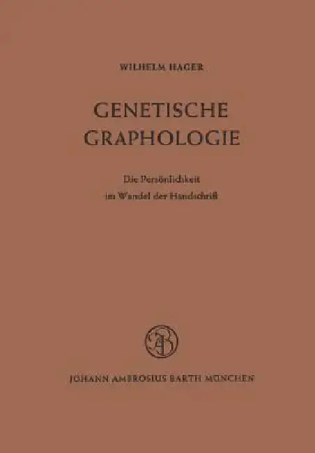 Cover of Genetische Graphologie