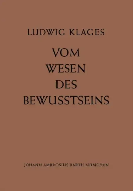 Cover of Vom Wesen Des Bewusstseins
