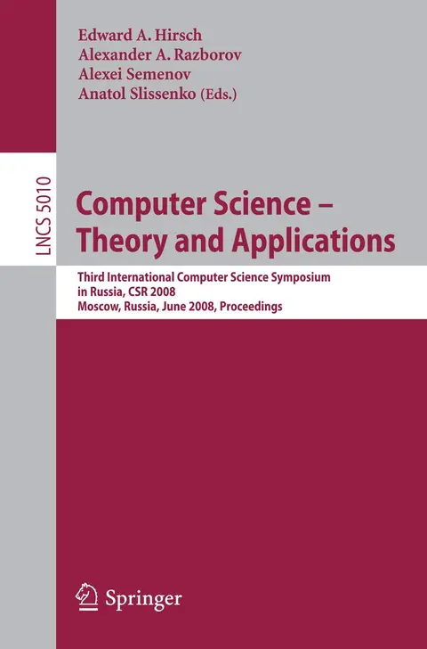 Cover of Computer Science - Theory and Applications