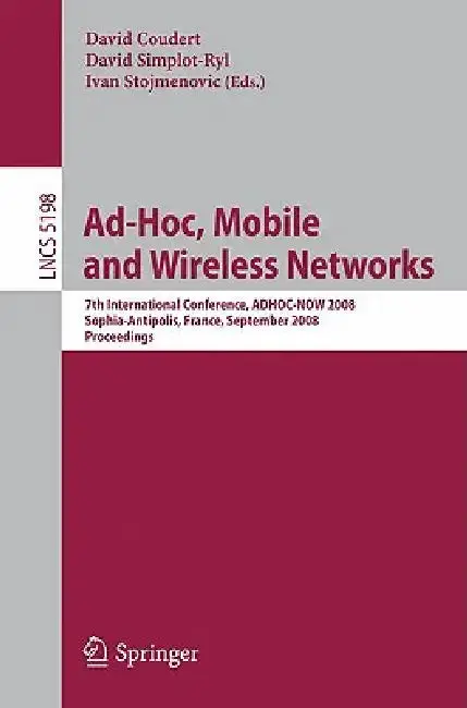 Cover of Ad-Hoc, Mobile and Wireless Networks
