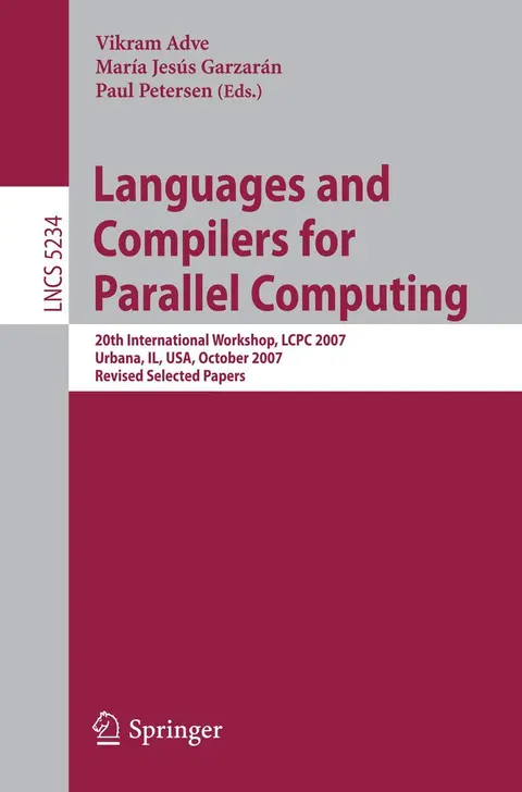 Cover of Languages and Compilers for Parallel Computing