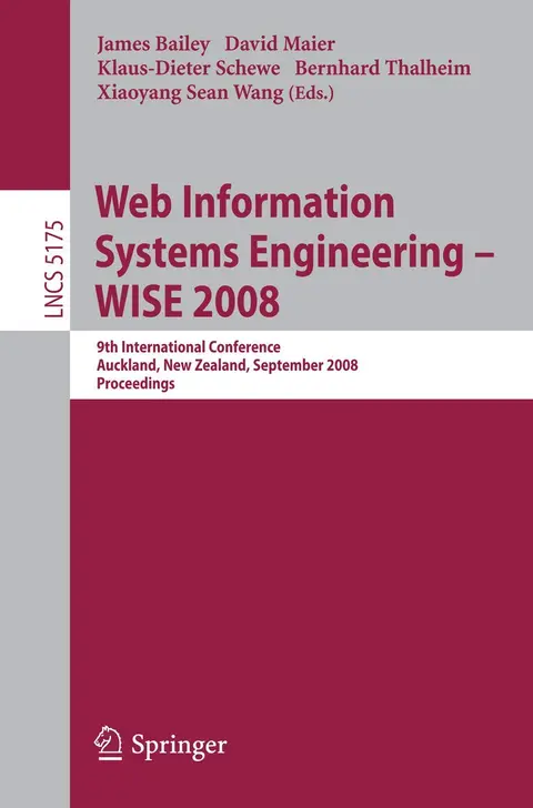Cover of Web Information Systems Engineering - Wise 2008