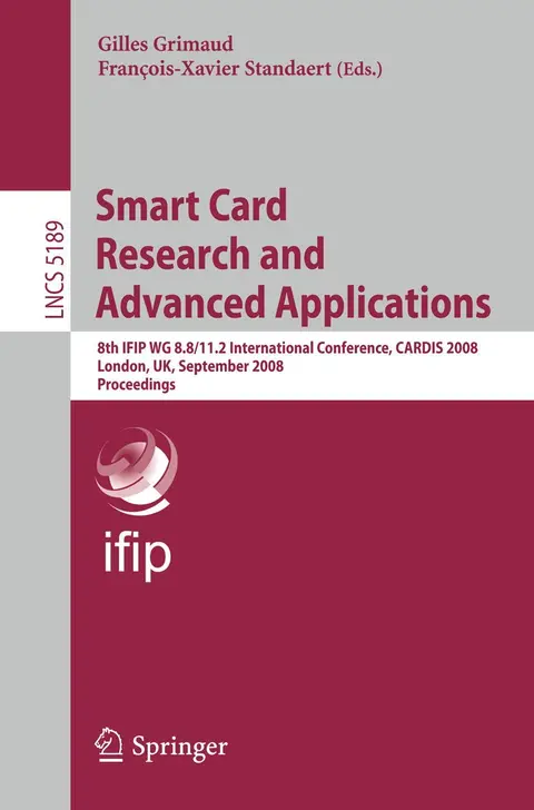 Cover of Smart Card Research and Advanced Applications